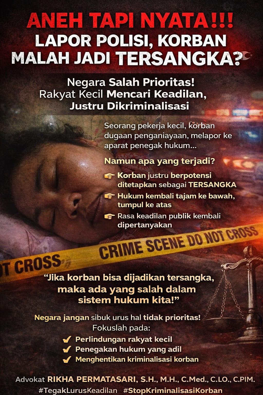 “Negara Salah Prioritas: Rakyat Kecil Dikorbankan, Seragam Advokat Dipikirkan!”